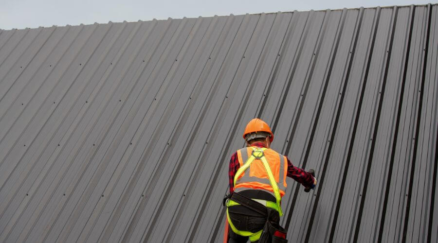 Professional metal roof installation services in Hubertus, WI